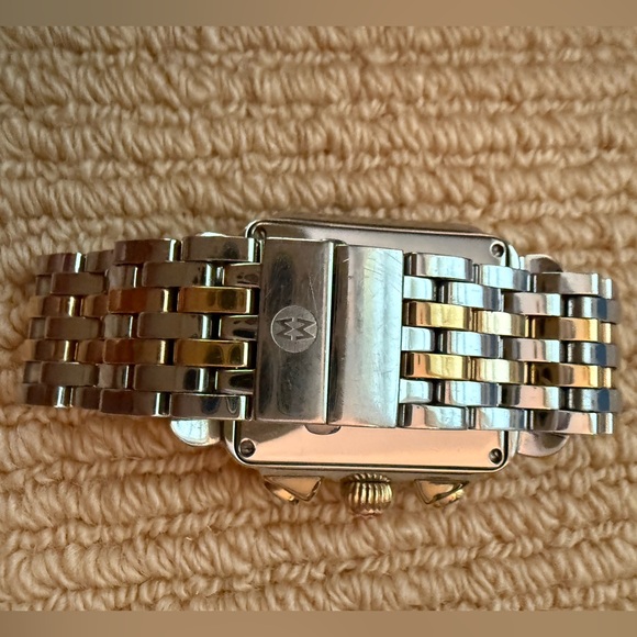 Michele Watch Deco Diamond Chronograph Two Tone - Picture 10 of 12